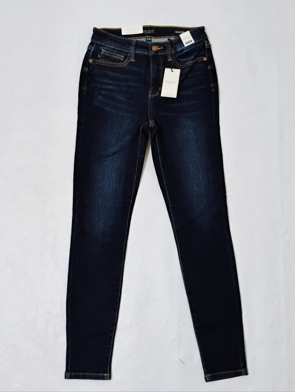 Women's Judy Blue High Waist Skinny Fit Dark Blue Jeans Size 3/26-NEW